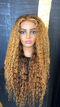 Load image into Gallery viewer, 20” 5x5 Transparent Closure 24” 26” 28” Diamond grade Custom Colored Deep wave Handmade Unit
