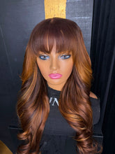 Load image into Gallery viewer, 22”20”18” Bun 16” 5x5 HD Cl 9g Body wave Custom Colored Handmade Unit
