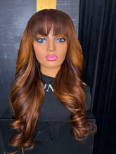Load image into Gallery viewer, 22”20”18” Bun 16” 5x5 HD Cl 9g Body wave Custom Colored Handmade Unit

