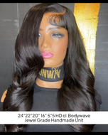 24”22”20” 16” 5”5 HD cl  Body wave Jewel Grade Handmade Unit