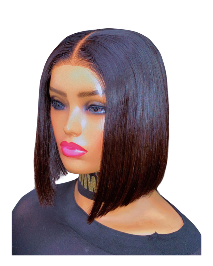 Bob wig 10”12”12” Transparent Closure Diamond Grade - Handmade Unit