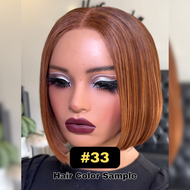Top Virgin Bone Straight Bob Transparent Wig #33 (Hair Only – Styling not included)