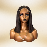 Raw Virgin Bone Straight Bob HD Wig 1B# (Hair Only – Styling not included)